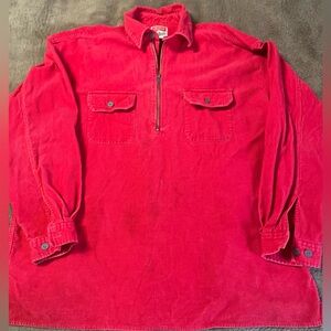 Marlboro Unlimited Vintage Red Pull Over Zip Long Sleeve Shirt Adult Lg